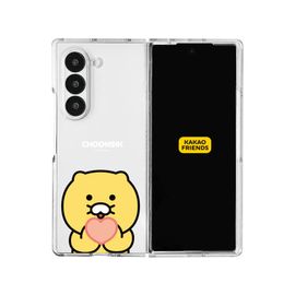 [S2B] KAKAO FRIENDS CHOONSIK Clear Slim Case for Galaxy Z Fold6 – Precise Fit, Transparent PC Material, Microdot Coating, Wireless Charging Compatible - Made in Korea